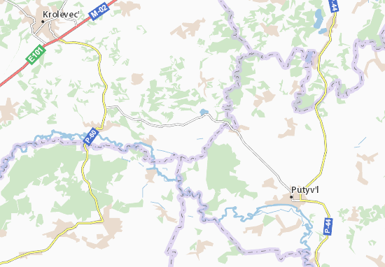 Kaart Plattegrond Lytvynovychi