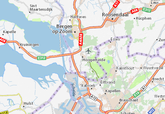 Karte Stadtplan Hoogerheide