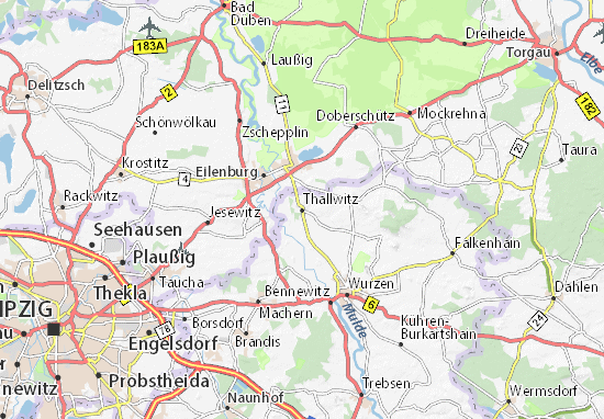Karte Stadtplan Thallwitz