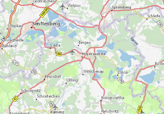 Karte Stadtplan Hoyerswerda