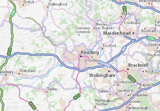 Karte Stadtplan Reading