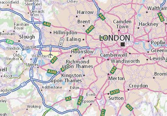 Mapa Plano Richmond upon Thames