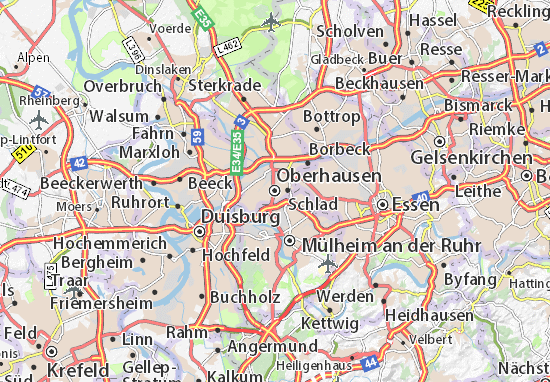 Karte Stadtplan Oberhausen
