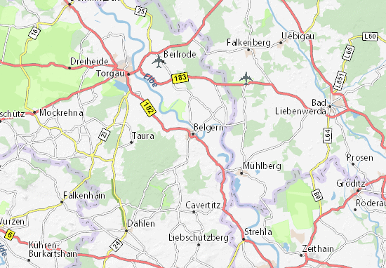 Kaart Plattegrond Belgern