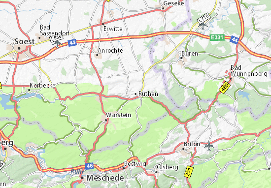 Rüthen Map