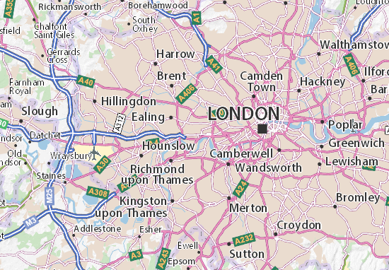 Mappa MICHELIN Chiswick - Pinatina di Chiswick ViaMichelin