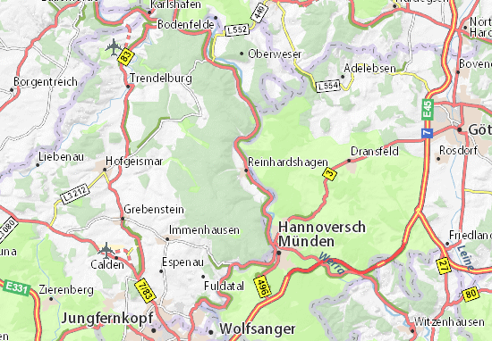 Karte Stadtplan Reinhardshagen