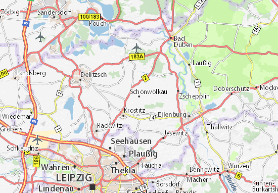 Karte Stadtplan Schönwölkau