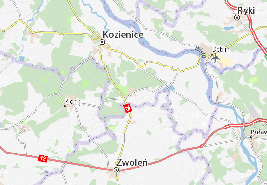 Kaart Plattegrond Garbatka-Letnisko