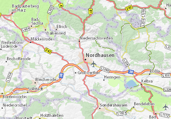 Mapa Nordhausen