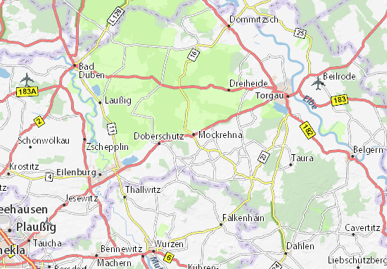 Karte Stadtplan Mockrehna