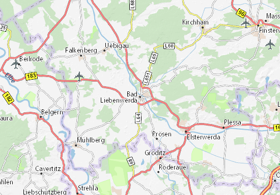 Karte Stadtplan Bad Liebenwerda
