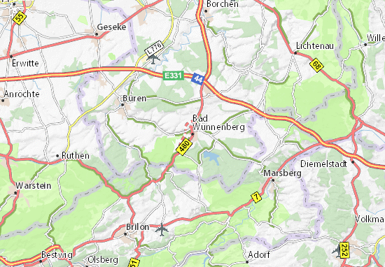 Bad Wünnenberg Map