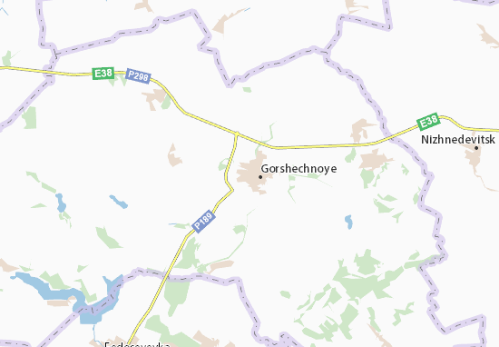 Kaart Plattegrond Gorshechnoye