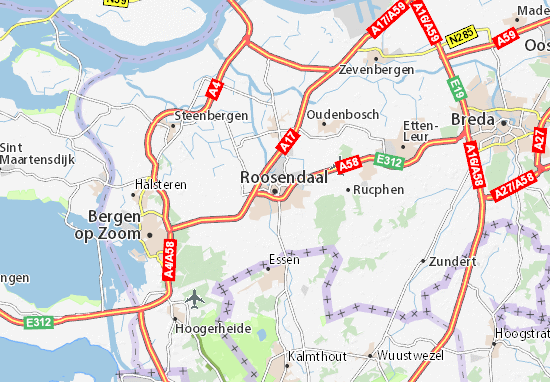 Kaart Plattegrond Roosendaal