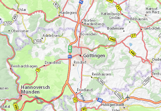 Karte Stadtplan Göttingen
