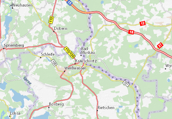 Karte Stadtplan Łęknica