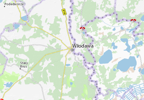 Karte Stadtplan Włodawa