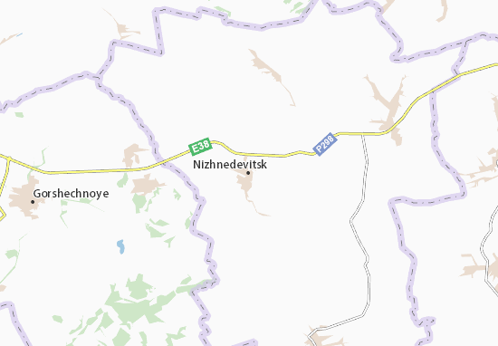 Karte Stadtplan Nizhnedevitsk