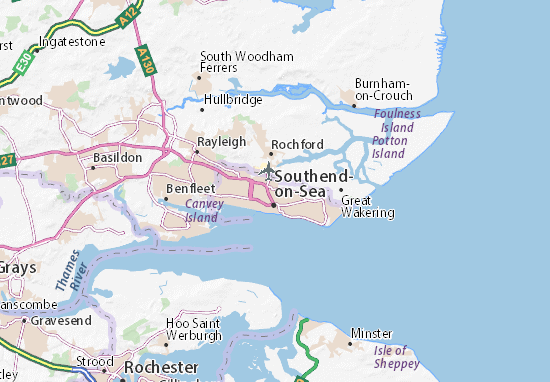 Southend-on-Sea Map