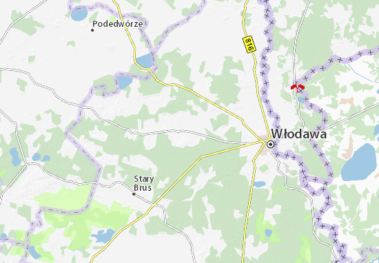 Karte Stadtplan Wyryki-Połód