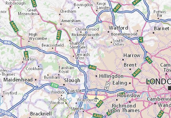 Denham Green Map