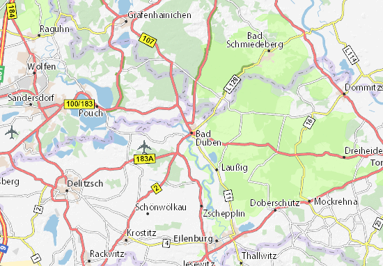 Mapa Plano Bad Düben