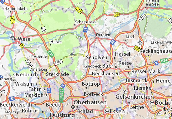 Karte Stadtplan Overhagen