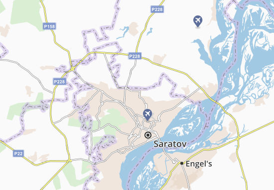 Kaart Plattegrond Saratov