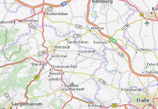 Karte Stadtplan Gerbstedt