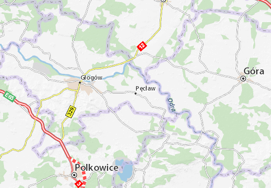 Pęcław Map