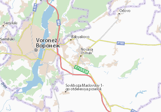 Karte Stadtplan Novaya Usman&#x27;