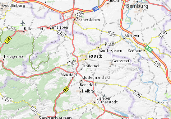 Karte Stadtplan Hettstedt