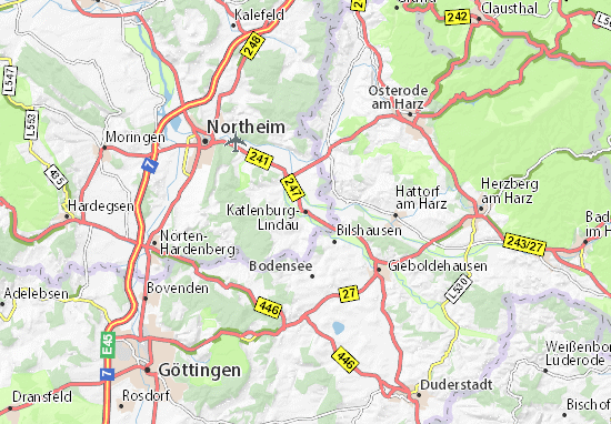 Mapa Katlenburg-Lindau