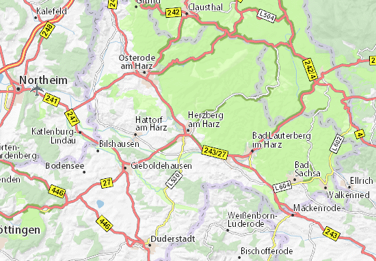 Carte-Plan Herzberg am Harz
