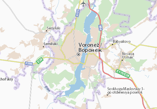 Mapa Voronež