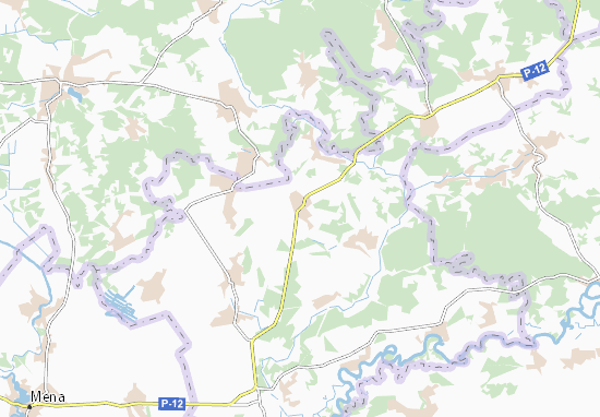 Chornotychi Map