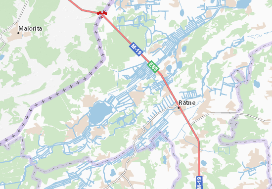 Karte Stadtplan Zhyrychi