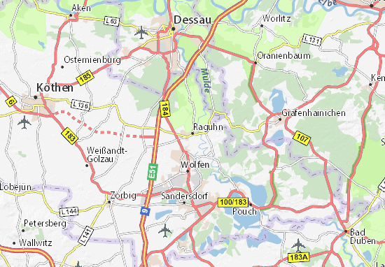 Karte Stadtplan Raguhn