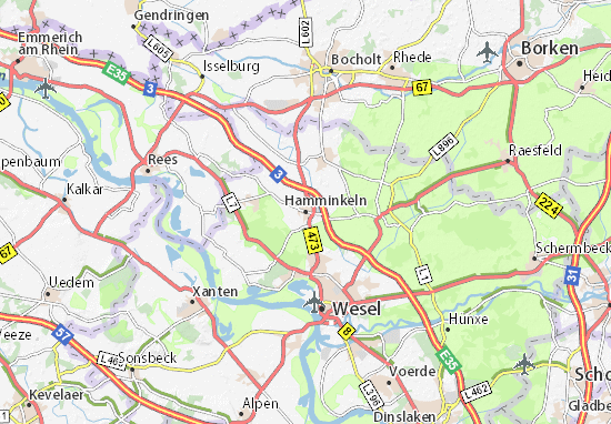 Karte Stadtplan Hamminkeln