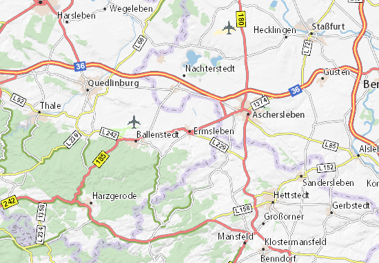 Karte Stadtplan Ermsleben