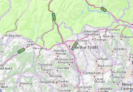 Michelin Merthyr Tydfil Map Viamichelin