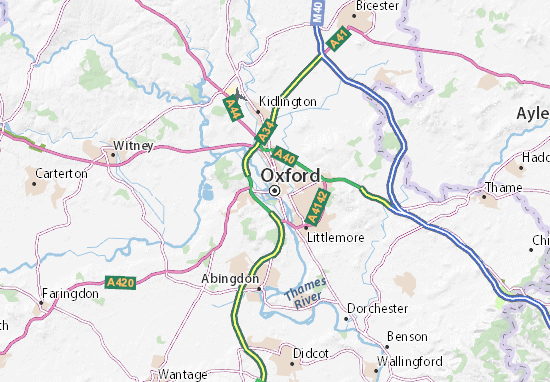 Kaart Plattegrond Oxford