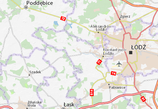 Mapa Lutomiersk