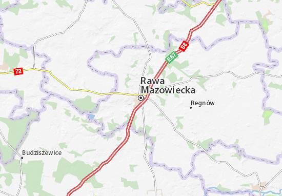 Kaart Plattegrond Rawa Mazowiecka