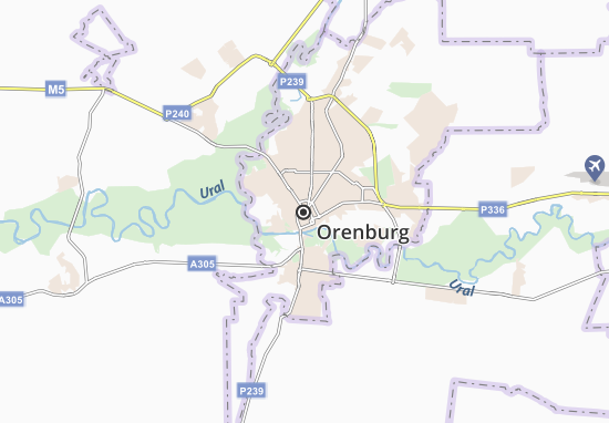 Mapa Orenburg