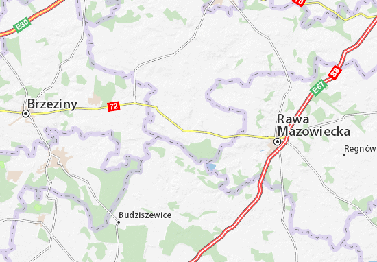 Karte Stadtplan Głuchów