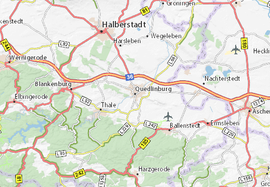 Karte Stadtplan Quedlinburg