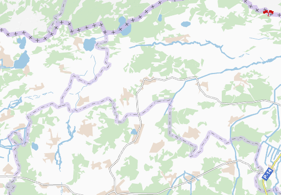 Mala Hlusha Map