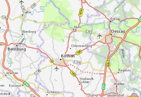 Karte Stadtplan Osternienburg